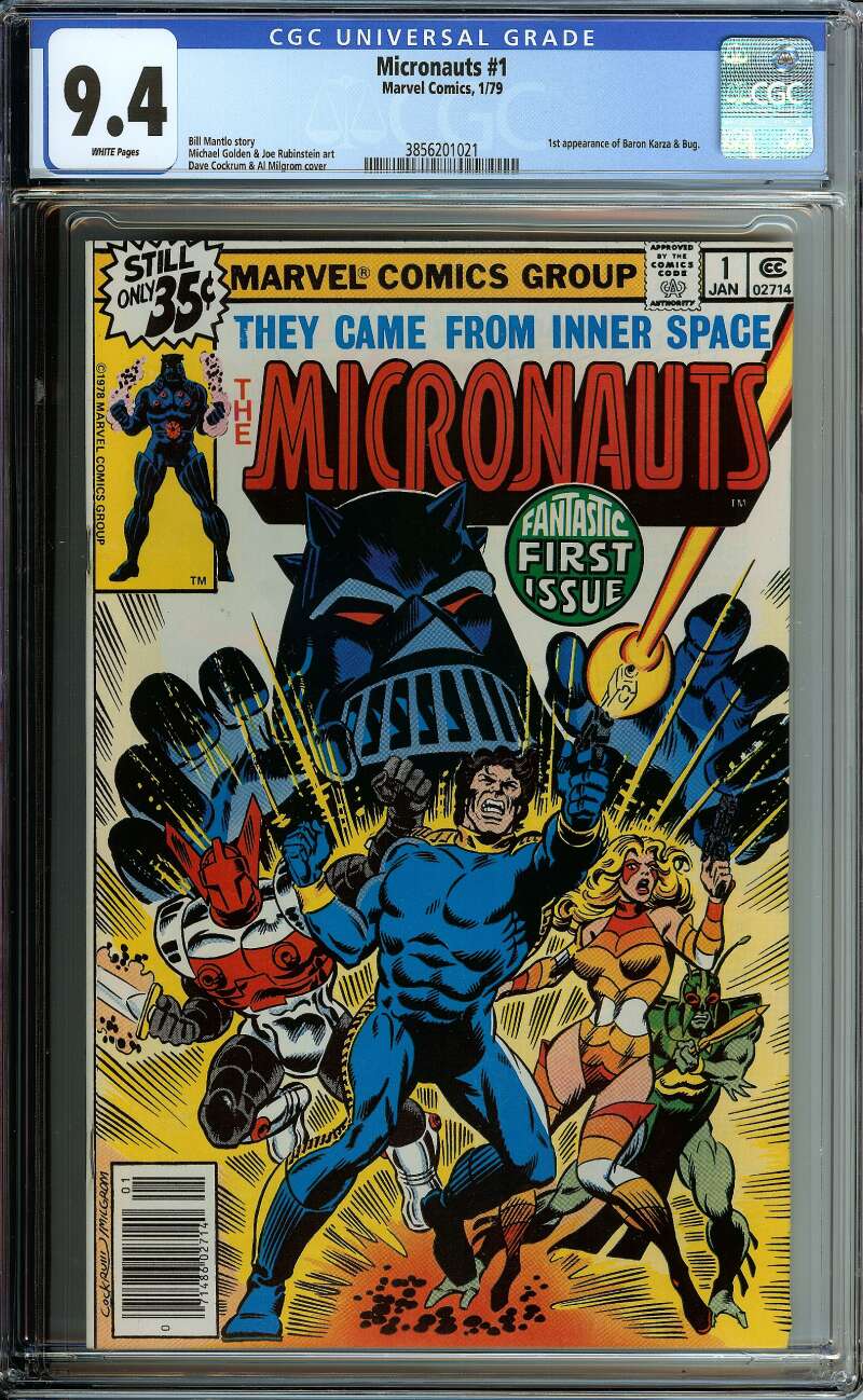 MICRONAUTS #1 CGC 9.4 WHITE PAGES // 1ST APP OF MICRONAUTS MARVEL COMICS 1979