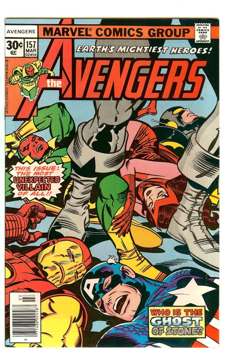 AVENGERS #157 7.5 // JACK KIRBY COVER ART MARVEL COMICS 1977