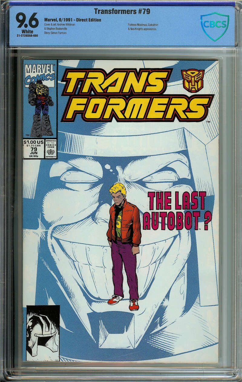 TRANSFORMERS #79 CBCS 9.6 WHITE PAGES // SECOND TO LAST ISSUE 1991