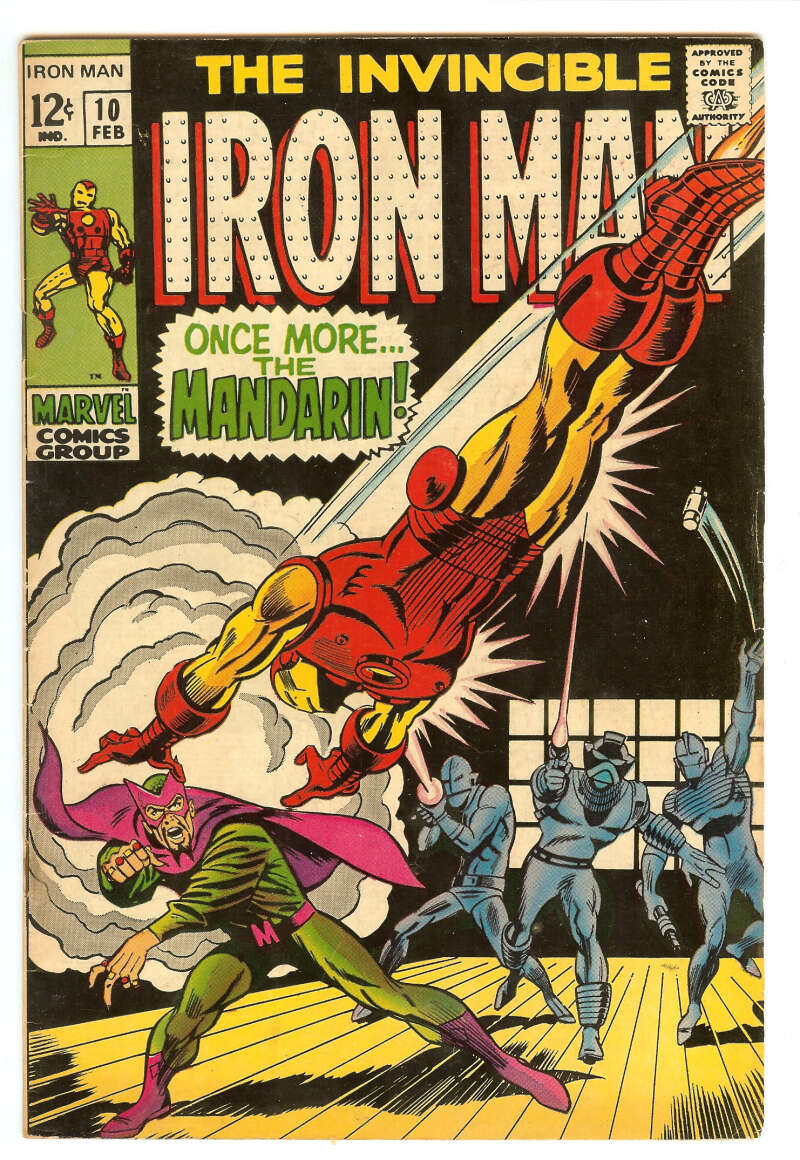 IRON MAN #10 5.0 // NICK FURY & MANDARIN APPEARANCE MARVEL COMICS 1969