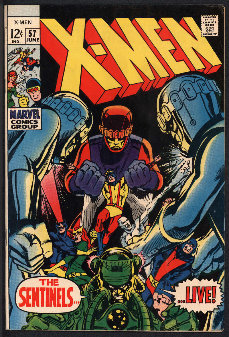 X-MEN #57 6.5 // 1ST APPEARANCE OF LARRY TRASK SON OF BOLIVAR TRASK MARVEL 1969