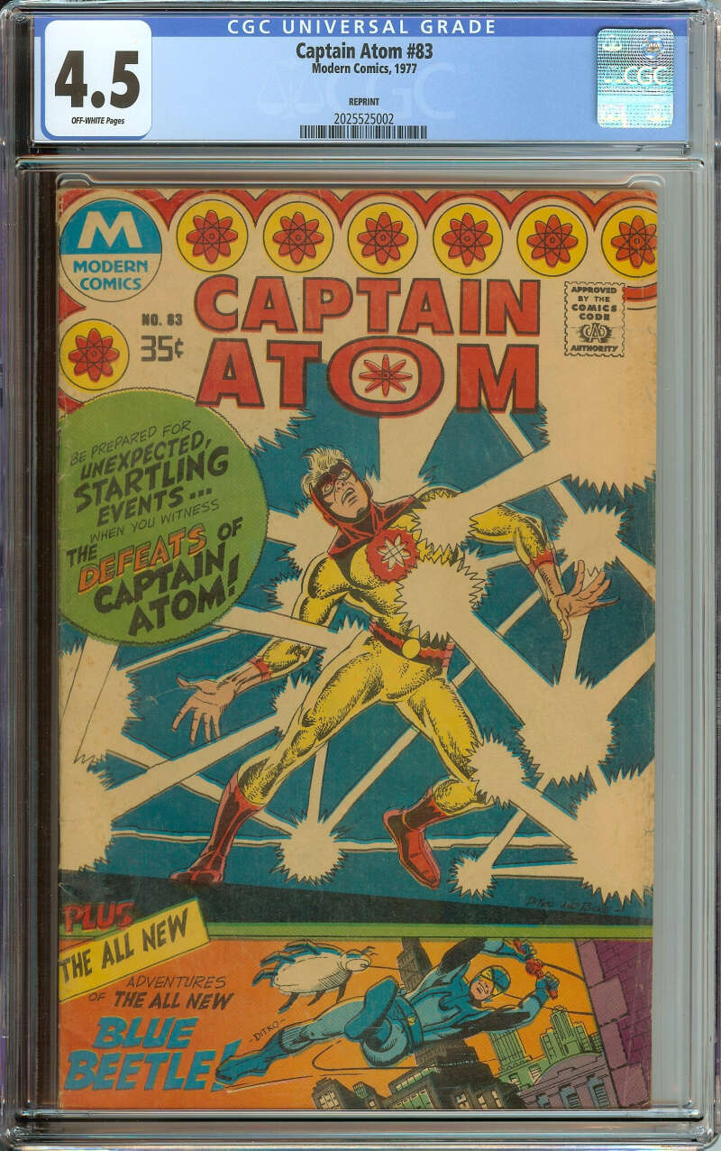 CAPTAIN ATOM #83 CGC 4.5 OW PAGES