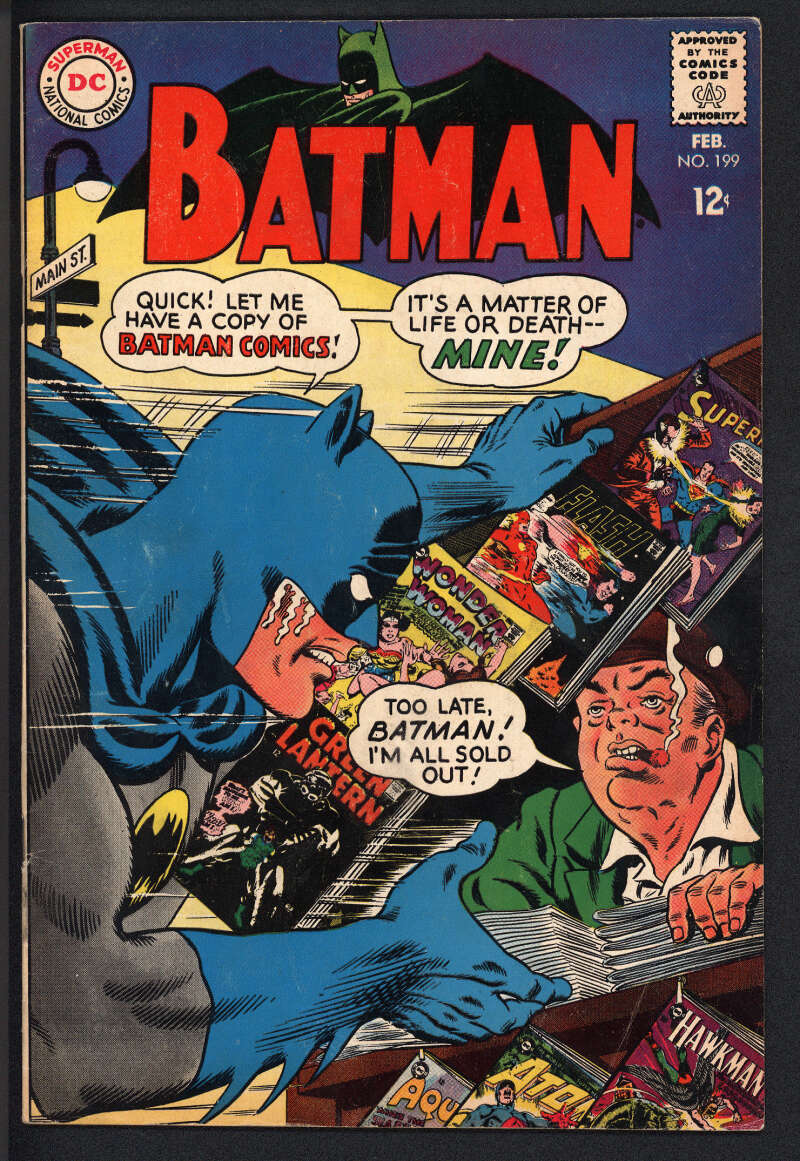 BATMAN #199 4.0 // CARMINE INFANTINO & MURPHY ANDERSON COVER DC COMICS 1968