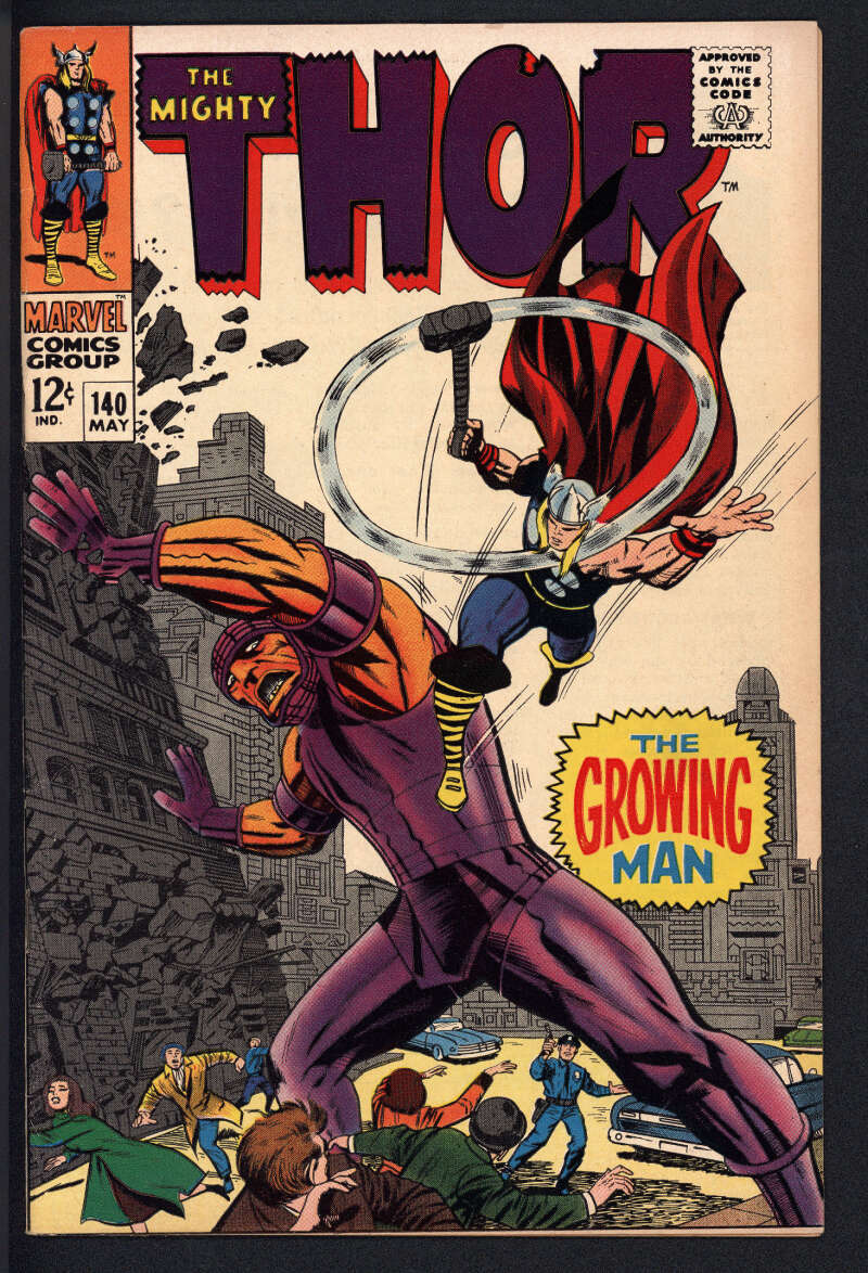 THOR #140 6.5 // JACK KIRBY + VINCE COLLETTA COVER ART MARVEL 1967