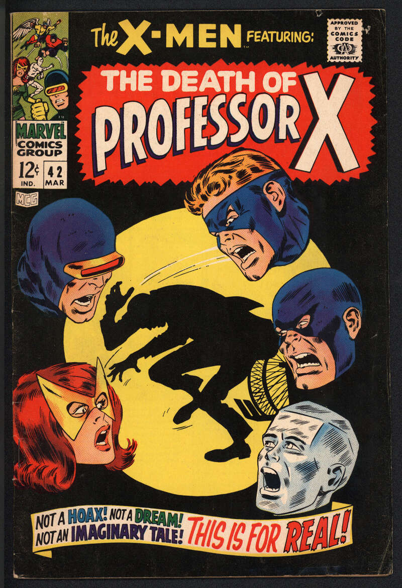 X-MEN #42 4.0 // DEATH OF PROFESSOR X MARVEL COMICS 1968