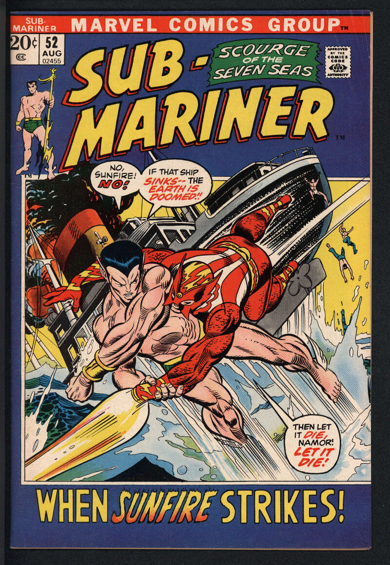SUB-MARINER #52 6.0 // MARVEL COMICS 1972