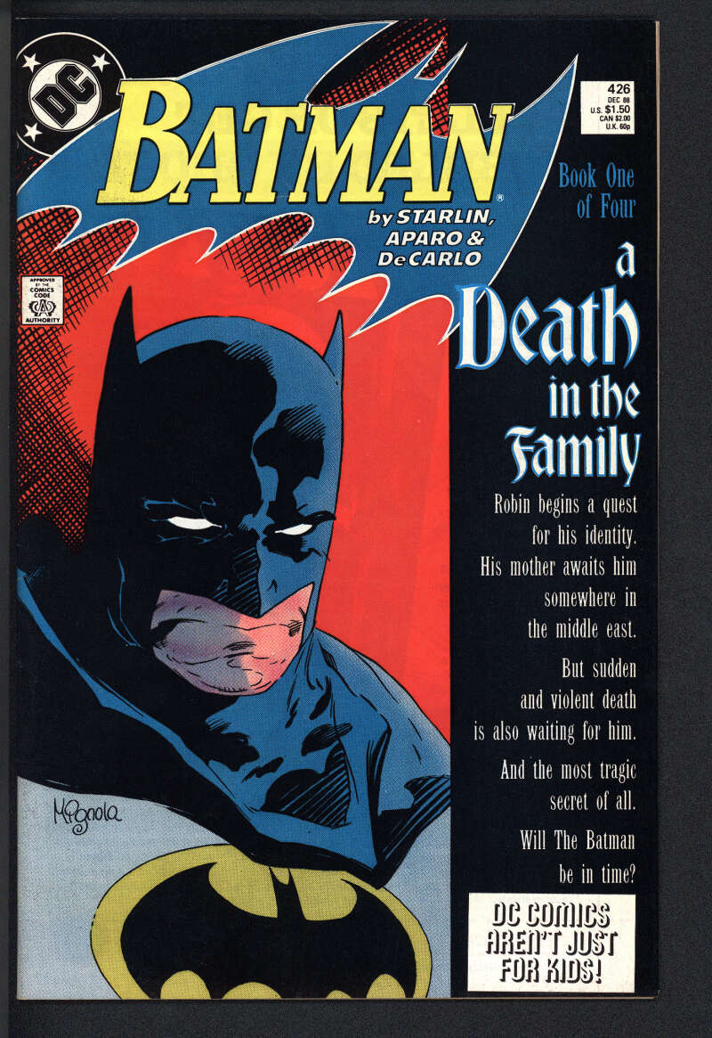 BATMAN #426 7.0 // DEATH IN THE FAMILY PART 1 DC COMICS 1988