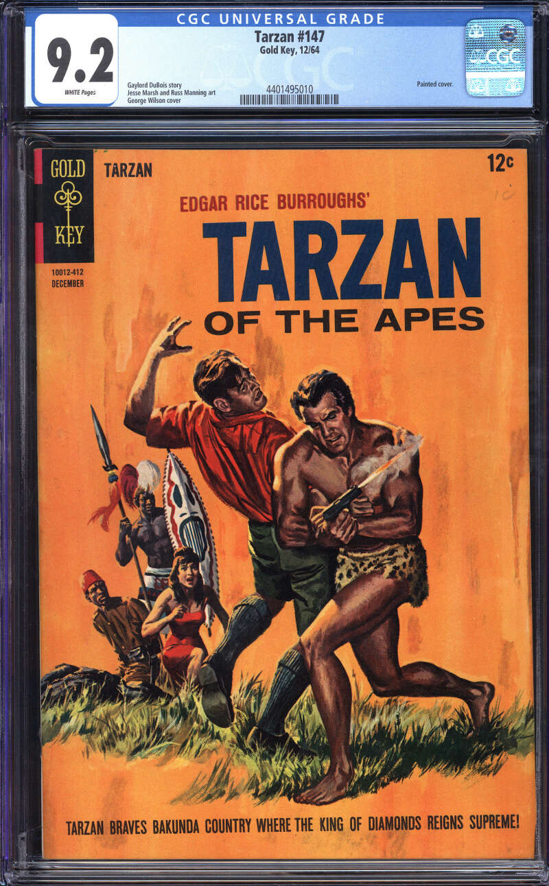 TARZAN #147 CGC 9.2 WHITE PAGES // GOLD KEY 1964