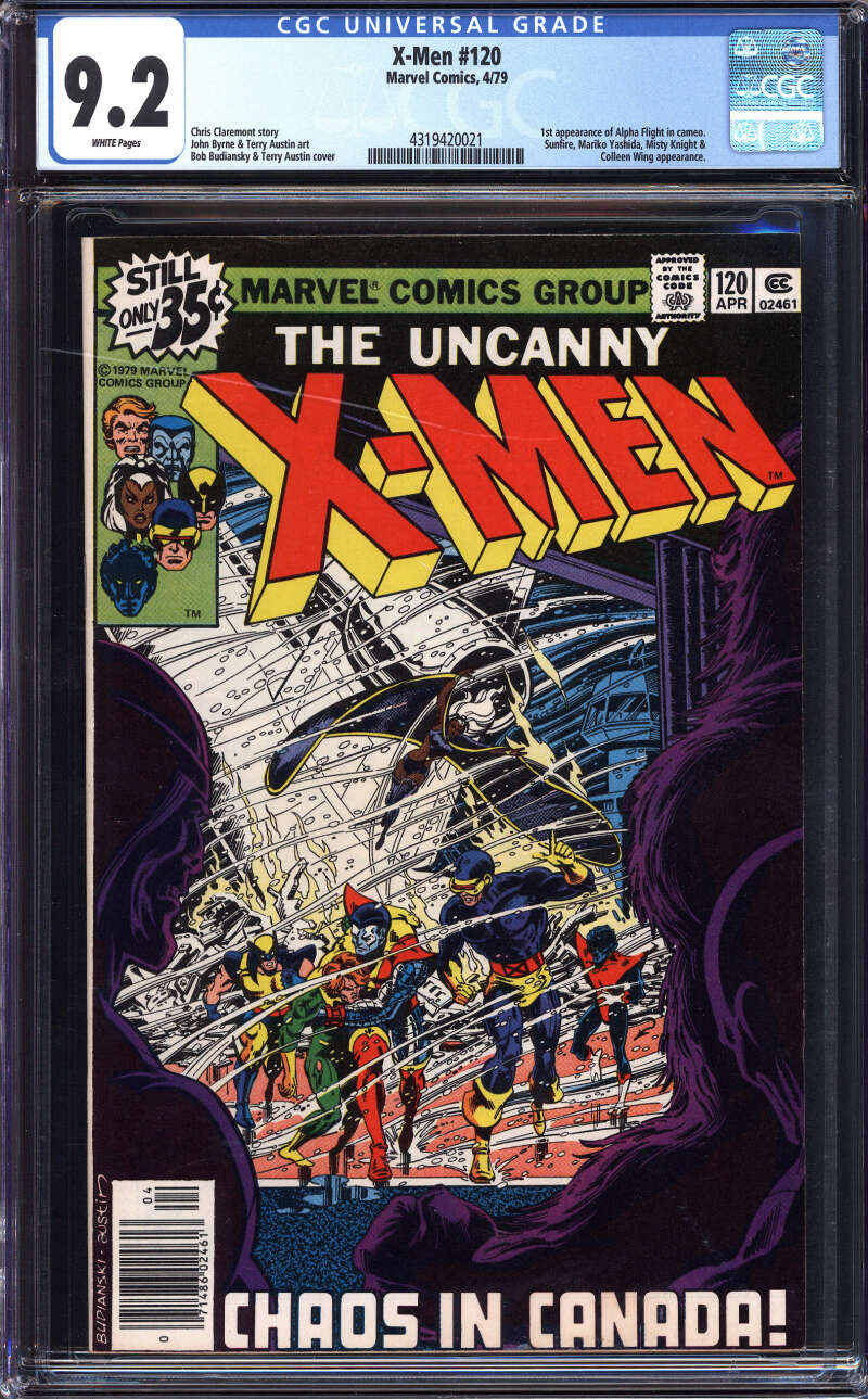 X-MEN #120 CGC 9.2 WHITE PAGES // 1ST ALPHA FLIGHT IN CAMEO MARVEL 1979