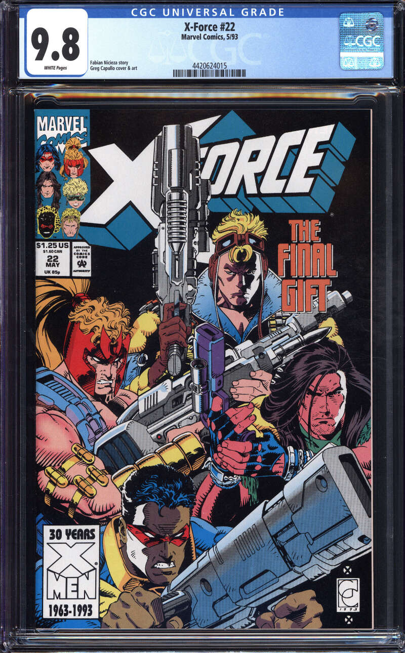 X-FORCE #22 CGC 9.8 WHITE PAGES // MARVEL COMICS 1993